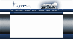 Desktop Screenshot of kopetzmfg.com